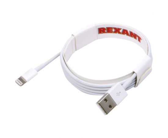 Кабель USB REXANT Lightning для iPhone 1м с чипом белый 18-0000 – изображение 3