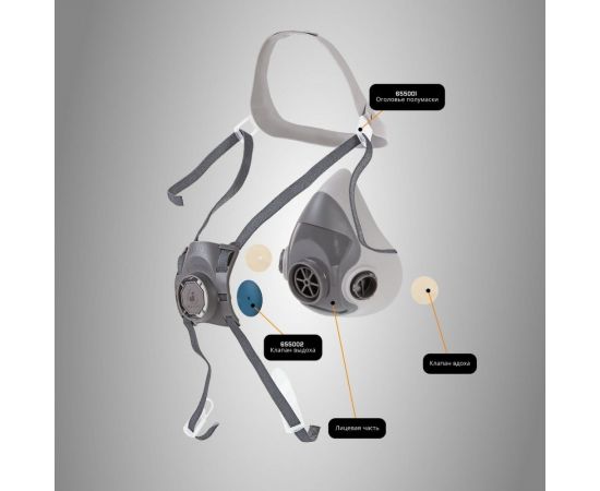 Клапан для полумаски Jeta Safety 5500P 2+1 шт 655002 – изображение 3