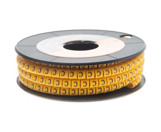 Кабельный маркер NIKOMAX буква ""C"", желтый, 500шт. NMC-CMR-C-YL-500 – изображение 3