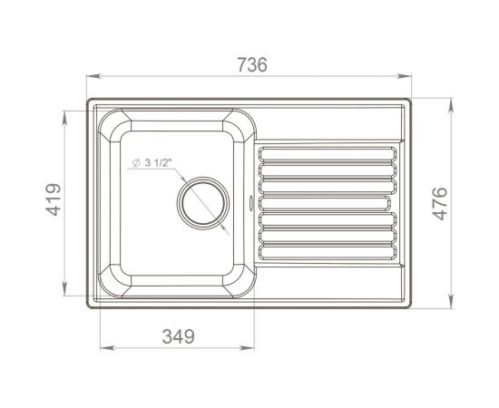 Кухонная мойка Reflection Bolero бежевый RF0574BE – изображение 3