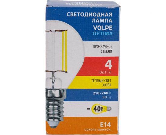 Светодиодная лампа Volpe LED-G45-4W/3000K/E14/CL/SLF UL-00008312 – изображение 4