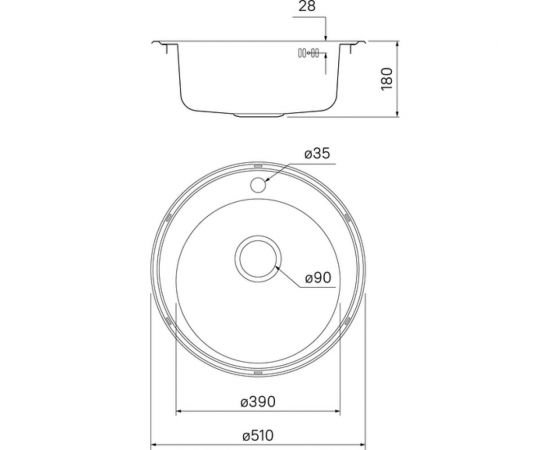 Мойка IDDIS Basic нержавеющая cталь, полированная, D510 BAS51P0i77 – изображение 4