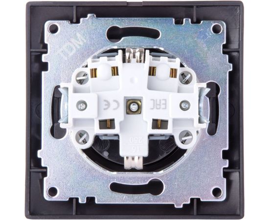Розетка TDM 2П+З 16А 250В шоколад Лама SQ1815-0523 – изображение 4