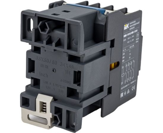 Контактор IEK КМИ-11810, 18А, 110В/АС3, 1НО KKM11-018-110-10 – изображение 4