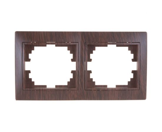 Горизонтальная рамка Intro 150210 на 2 поста, СУ, Plano, венге Б0030096 – изображение 4
