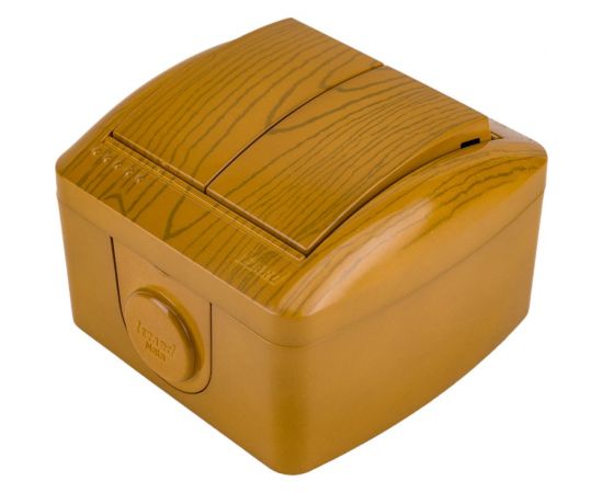 Двойной выключатель Lezard NATA ольха 710-0700-101 – изображение 4