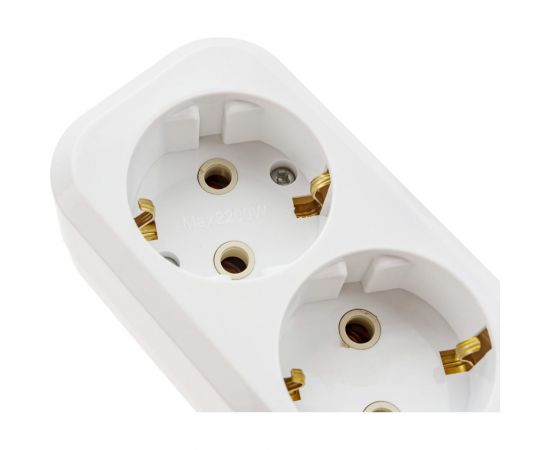 Розеточная колодка АБК-СИЛА 4 гнезда с заземлением 16А/220В белая 1 шт 5402404 – изображение 4