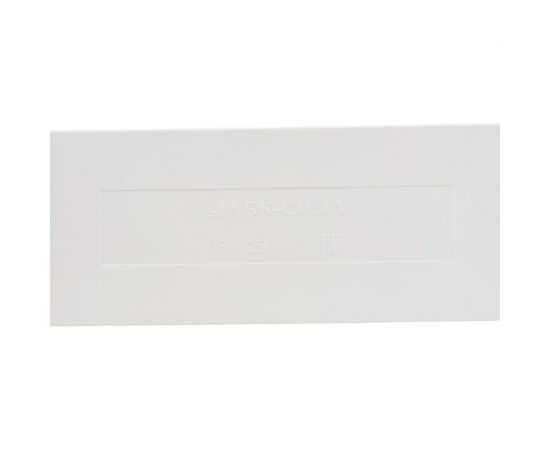 Розеточная колодка АБК-СИЛА 4 гнезда с заземлением 16А/220В белая 1 шт 5402404 – изображение 5