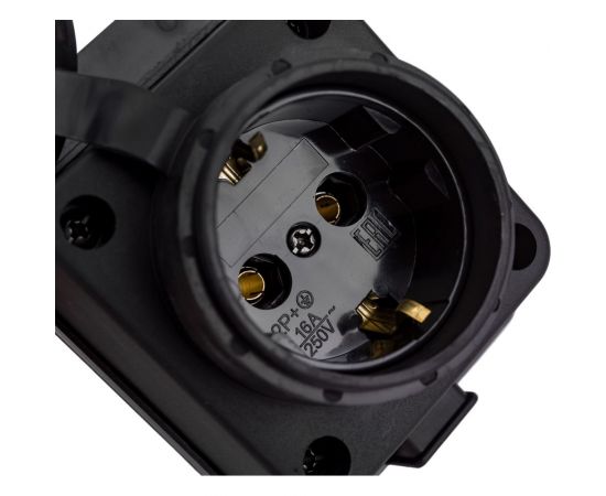 Розеточная колодка General Lighting Systems GSB-16-1-G-IP44, 16А, 1 место, с заземлением, без выключателя 470026 – изображение 6