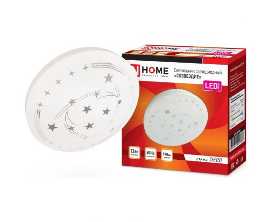 Светодиодный светильник IN HOME серии DECO 12Вт 230В 6500К 780лм 190мм СОЗВЕЗДИЕ 4690612022185 – изображение 6