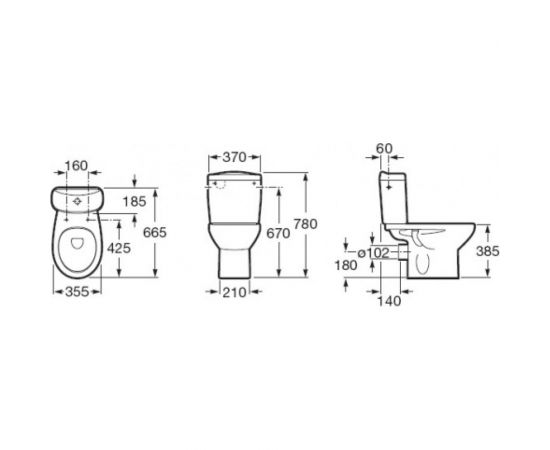 Низ к унитазу Roca VICTORIA напольный 00008275 – изображение 7