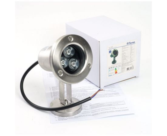 Подводный светодиодный прожектор FERON LL-822 80x80x130mm, 3W, AC24V, RGB, IP68 48467 – изображение 7