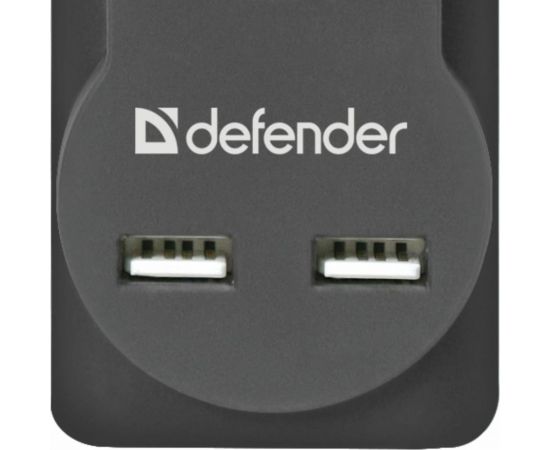 Сетевой фильтр Defender DFS 751 1,8 м, 5 розеток, 2xUSB, 2.1A 99751 – изображение 9