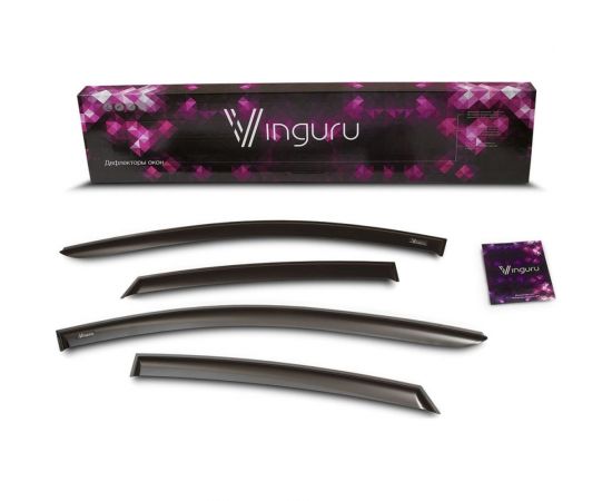 Дефлекторы окон Vinguru Lada 2110 1996-2007 Bogdan 4 шт., литьевой поликарбонат AFV28796 