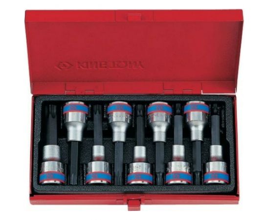 Набор торцевых насадок (1/2"", TORX, Т20-Т60 мм, L = 80 мм, 9 предметов) KING TONY 4119PR 
