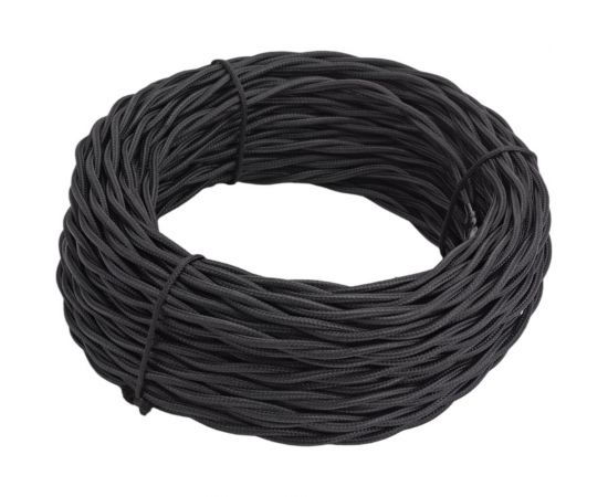 Витой ретро провод Retrika 2x1.5 черный, 20м RP-21508-20 