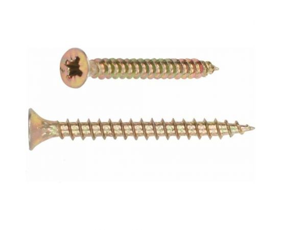 Универсальный шуруп STARFIX 5,0x100 мм, желтый цинк, 100 шт. SMC2-80480-100 