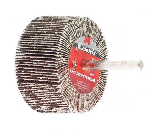 Круг лепестковый (60x30x6 мм; Р120) для дрели MATRIX 74126 