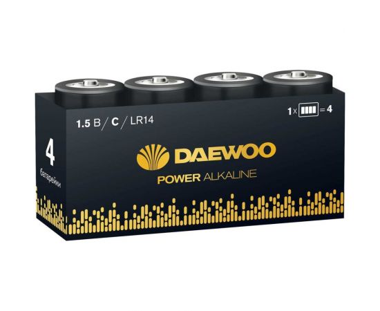 Алкалиновая батарейка DAEWOO LR14 Power Alkaline Pack-4 5046566 