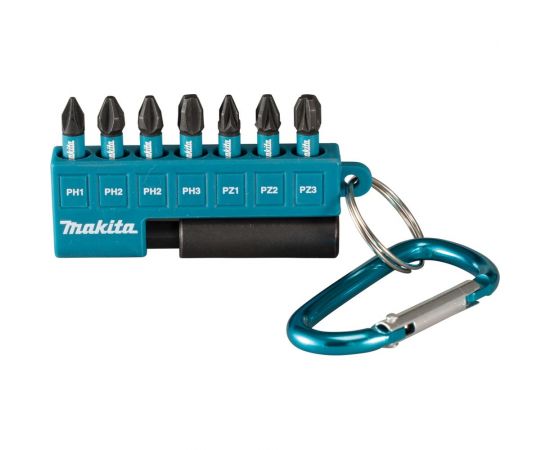 Набор бит Impact Black 25 мм, 8 предметов (PH1, PH2-2 шт, PH3, PZ1, PZ2, PZ3, магнитный держатель) Makita E-11994 