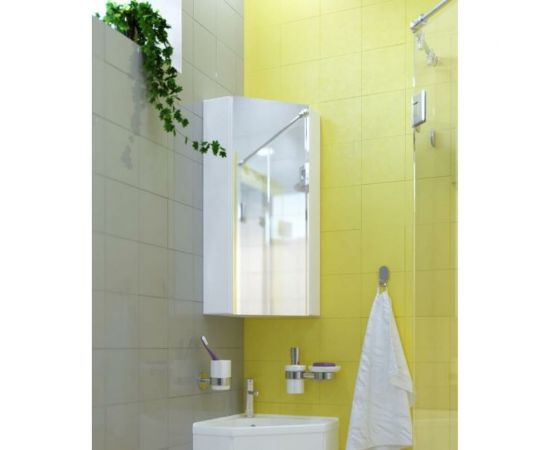 Зеркало-шкаф 1Marka Penta угловой, 43П 1д. белый глянец Ц0000005168 