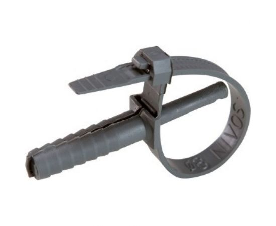 Разъемная кабельная стяжка с дюбелем АБК-СИЛА 7x150, черная, 100 шт. 4701001 