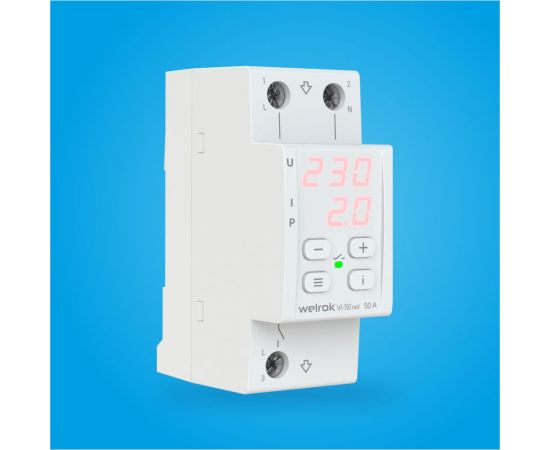 Реле напряжения Welrok c контролем тока vi-50 red 4660251140267 