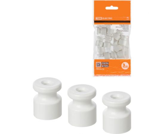 Изолятор TDM пластиковый, белый, 10 штук SQ2804-0001 