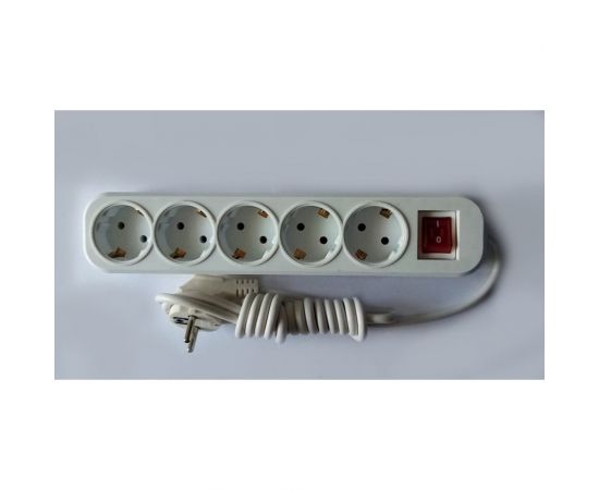Сетевой удлинитель ПЕРЕСВЕТ+ с заземлением на 5 гнезда с переключателем шнур ПВС 3*0,75 2м 4620003922336 