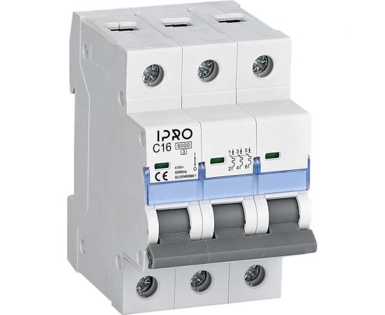 Автоматический выключатель IPRO 3фазы 16а 13447 