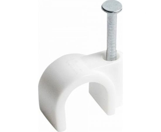 Пластиковая круглая скоба Экопласт 10,4x9 размер гвоздя 2,05x22 мм, 50 шт. 47009-50 