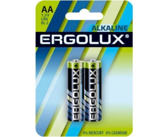 Батарейка Ergolux 1.5В LR6 Alkaline BL-2 11747 