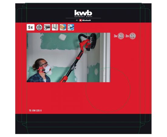 Набор шлифовальных сеток (5 шт, 225 мм) kwb 491006 – изображение 2