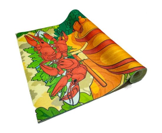 Подстилка-ковёр для бани Бацькина Баня Скрутка В бане генералов нет печать, 145x70 см 10484 – изображение 2