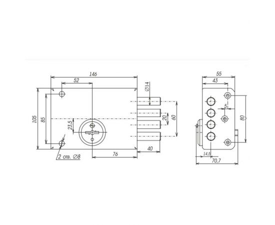 Накладной замок Siblock ЗНС-6, 4 ключа 487 – изображение 2