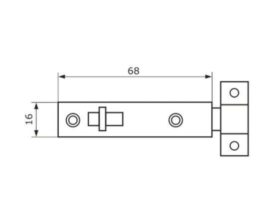 Мебельный шпингалет Домарт черный 170973 – изображение 2