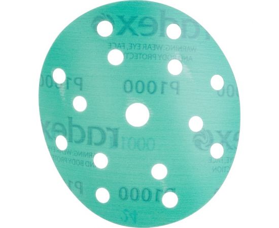 Круг абразивный на пленке GREEN (100 шт; 150 мм; P1000; 15 отверстий) RADEX 661516 – изображение 2