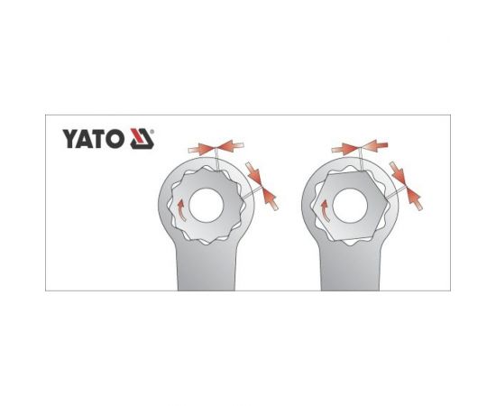 Накидной изогнутый ключ 16х17 мм YATO САТИН YT-0388 – изображение 2