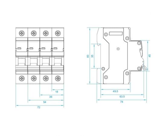 Автоматический выключатель IPRO 3фазы 16а 13447 – изображение 2