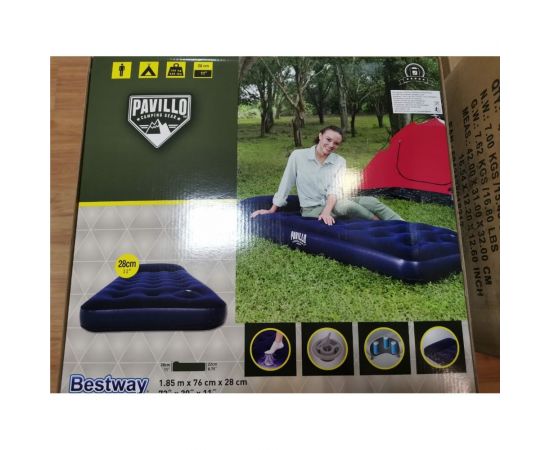 Надувной матрас BestWay Easy Inflate Flocked Air Bed/Single/ 67223 BW 010167 – изображение 2