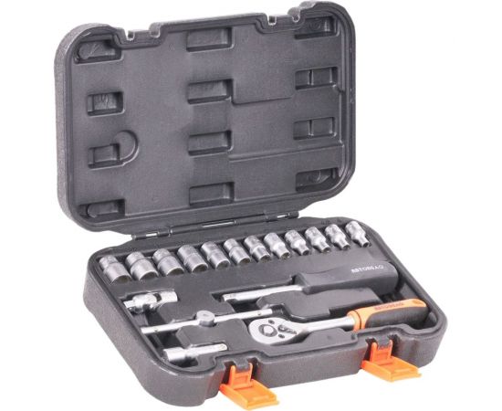 Набор торцевых головок АвтоDело 1/4" DR 17 предметов 39917 13700 – изображение 3