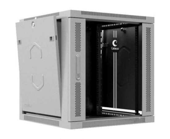 Телекоммуникационный настенный разобранный шкаф Cabeus 19" 12U цвет серый SH-05F-12U60/60-R – изображение 3