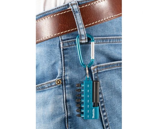 Набор бит Impact Black 25 мм, 8 предметов (PH1, PH2-2 шт, PH3, PZ1, PZ2, PZ3, магнитный держатель) Makita E-11994 – изображение 3