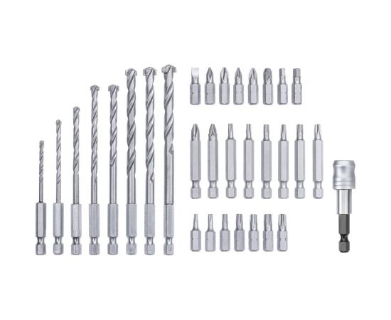 Набор бит, сверл, 33 предмета, кейс KWB 108940 – изображение 3