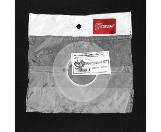 Прозрачная, двусторонняя, акриловая клейкая нано лента TORSO 22 мм х 3 м 5180093 – изображение 3