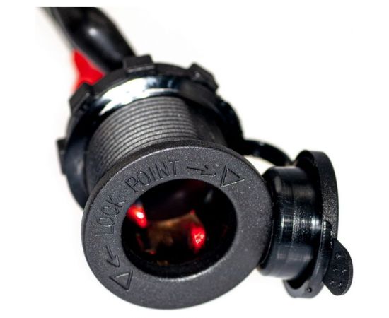 Разъем прикуривателя в авто Pro Legend врезной, 12-24 В, LED, красная подсветка PL9378 – изображение 4