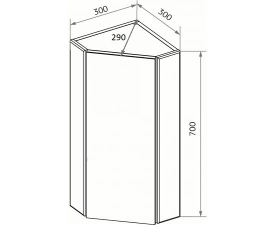 Зеркало-шкаф 1Marka Penta угловой, 43П 1д. белый глянец Ц0000005168 – изображение 5