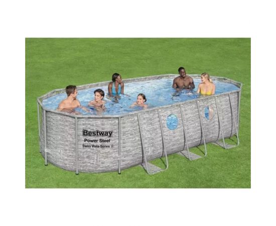 Каркасный овальный бассейн Bestway 549х274х122 см, 13430 л, 5678 л/ч 56716 BW 006195 – изображение 7