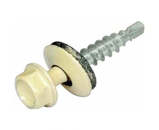 Кровельный саморез STARFIX 4,8x19 мм, цинк, шайба с прокладкой, PT3, RAL 1015, 250 шт. SMC2-83845-250 