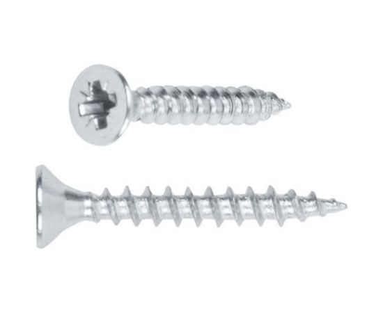 Универсальный шуруп STARFIX 2,5x20 мм, белый цинк, 100 шт. SMZ1-42600-100 